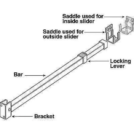 PRIME-LINE Bar Sldg Door 28/48 Wht U 9921